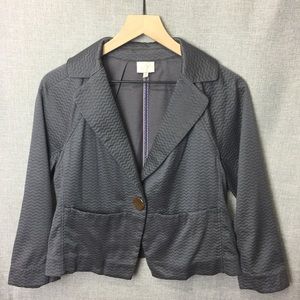 Coquille/Anthropologie Dynamism Button Blazer Sz 8